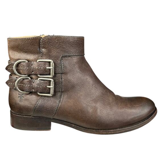 FRYE Women’s Molly D Ring Brown Leather Chelsea Boot Size US 8